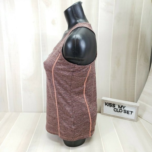 Columbia Women's Tank Top Small Orange Space dye Moisture Wick Reflective - Picture 3 of 5